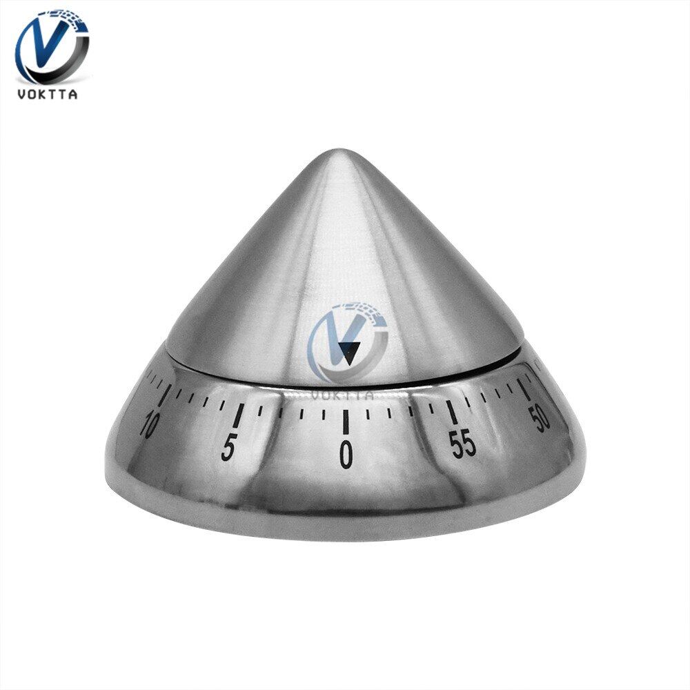Ban Đầu VOKTTA Thép Không Gỉ Nhà Bếp Hẹn Giờ, Đồng Hồ Đếm Ngược Cơ Kỹ Thuật Số Điện Tử Hình Nón Quả Táo UFO Đồ Dùng Nhà Bếp 60 Phút