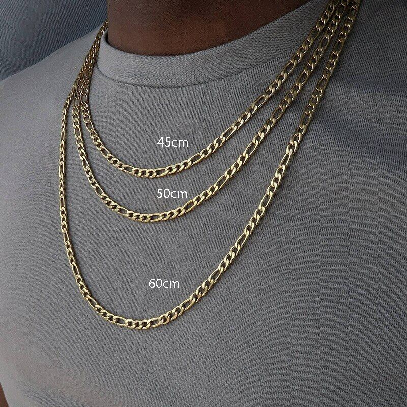 Necklace Men Figaro Silver - Best Price 
