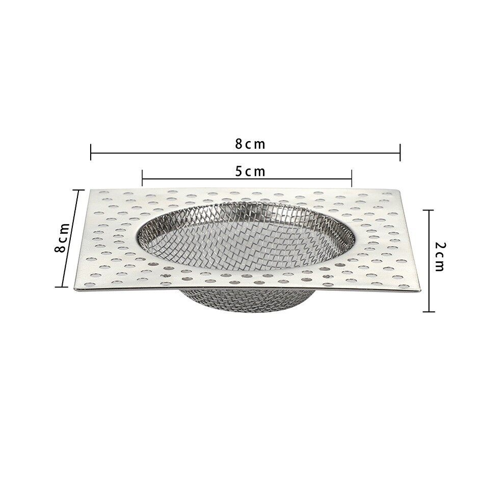 Sink Filter Screen Stainless Steel Kitchen Drain Filter Plug Bathtub Hair Catcher Plug Multifunctional Filter