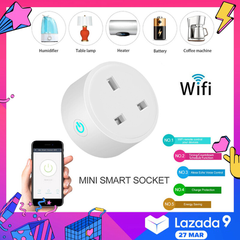 App Voice Control 100 Original Smart Plug Wifi Wireless Outlet Socket Outlet Switch 10 16a Plug Us Eu Socket No Hub Required Wi Fi Mini Smart Plug Works With Amazon Alexa Smart Life Remote Control Devices