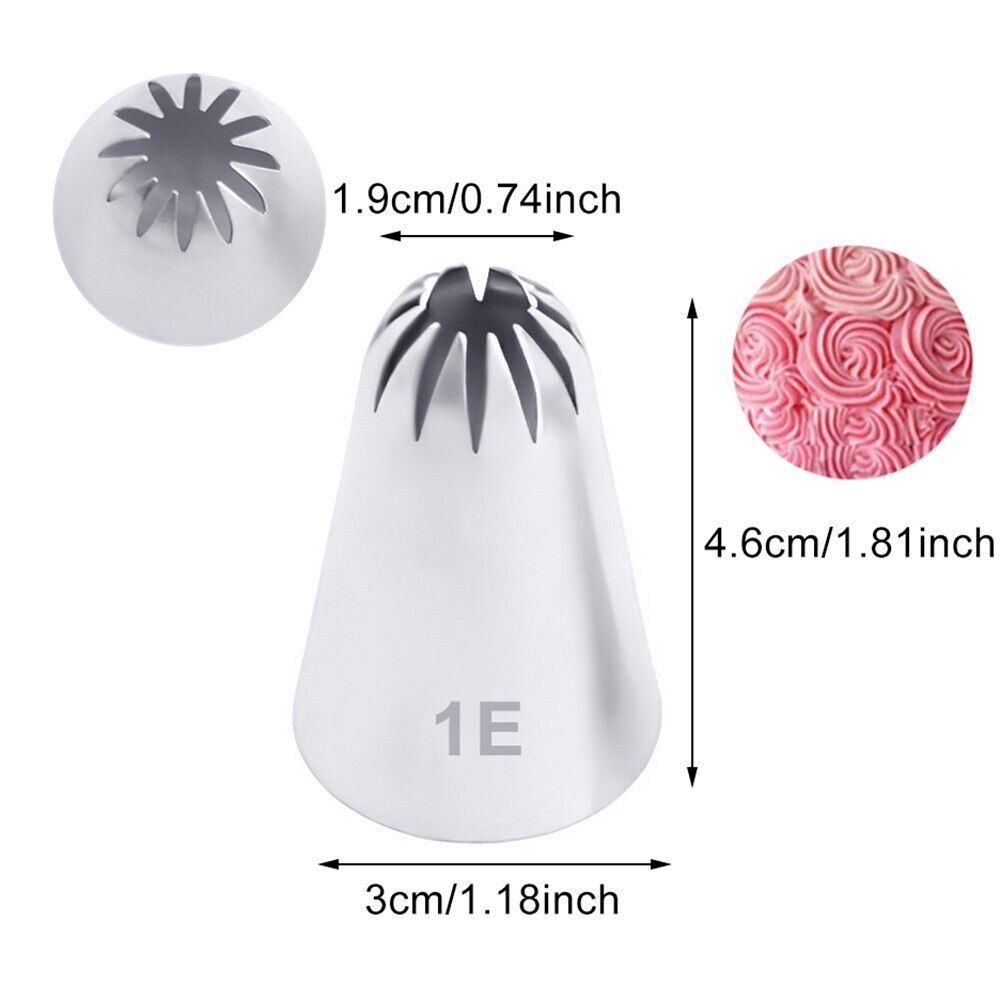 1pcs # 1c # 1b # 1g # 1e large rose cake tips set cream decoration icing piping pastry nozzles cupcake decorating tool bakeware cake decorating tools