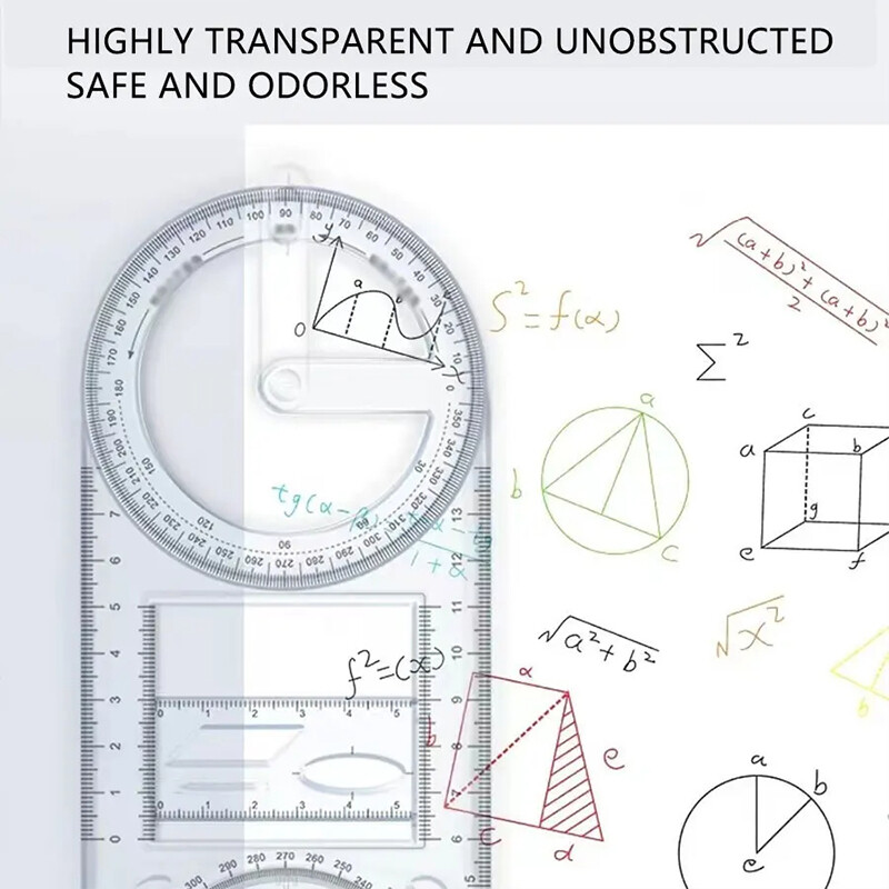 【HOMP】Handy Rotatable Multi-Purpose Ruler Set for Elementary School Students
