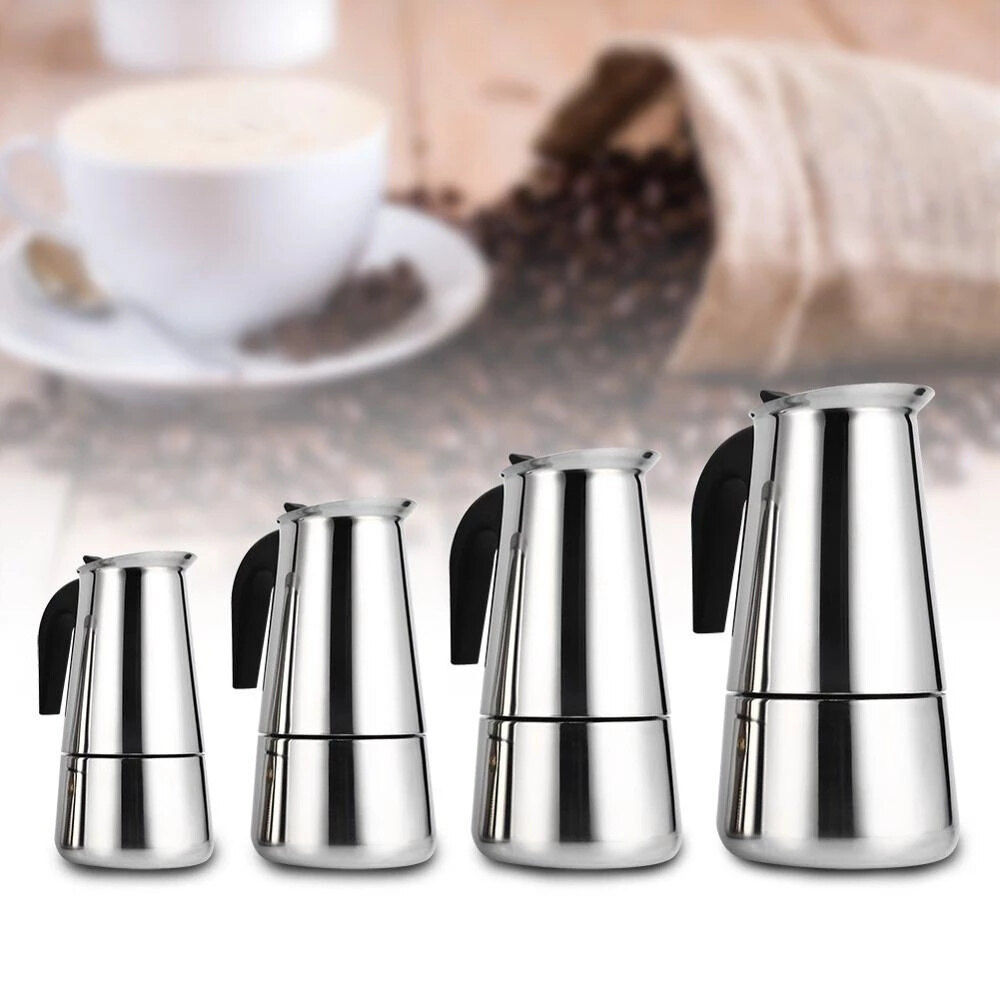 2/4/6/9-cup Pot Latte bếp Thép Top Maker cà phê Moka