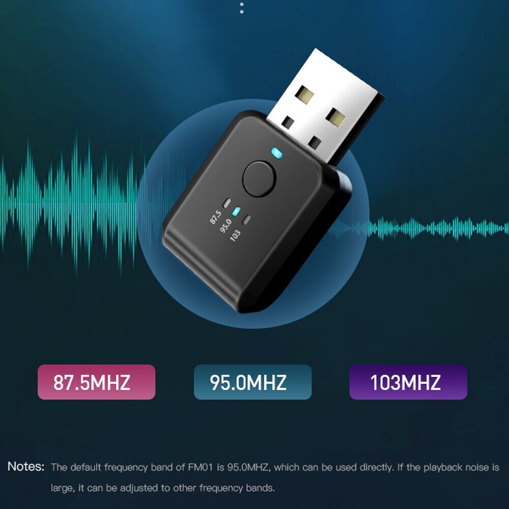 USB Type FM Transmitter Bluetooth-Compatible 5.1 Car kit USB MP3 Music Player Wireless Handsfree Audio Receiver Car Accessories