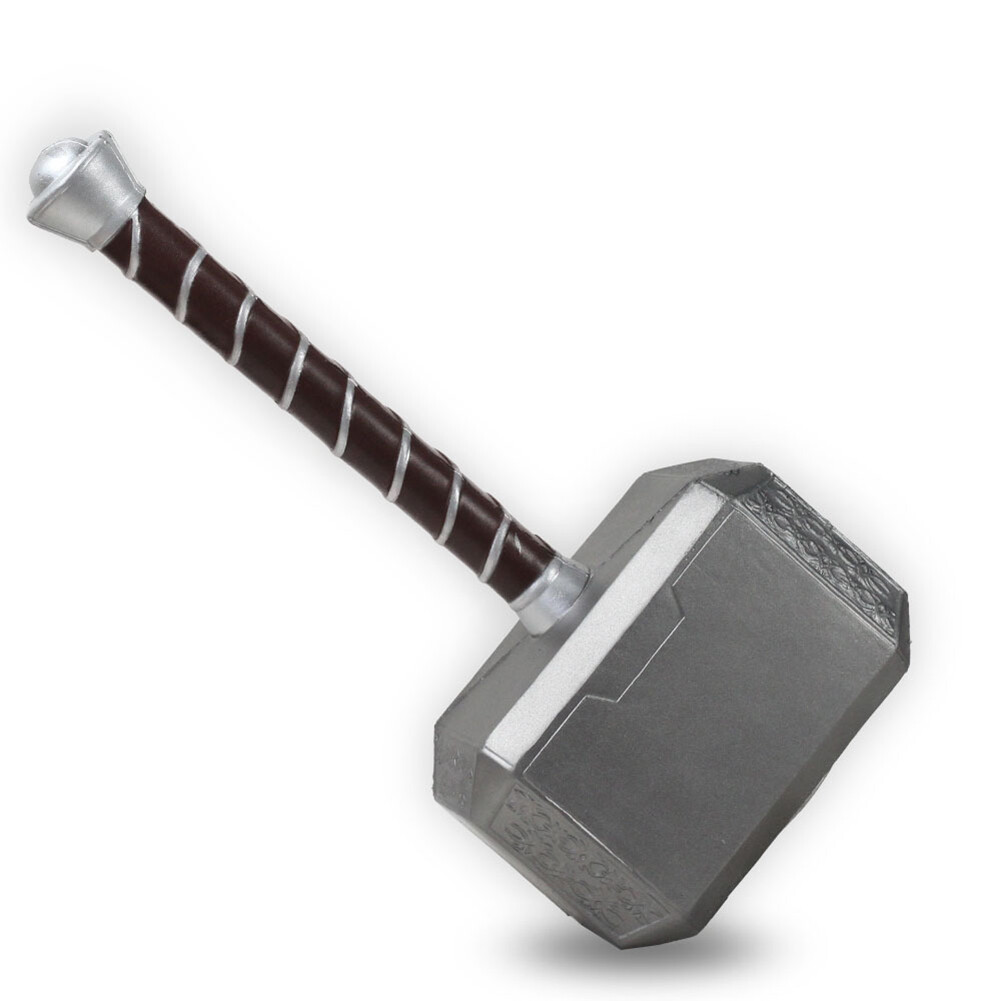microgood Avengers4 Thor Hammer Polyurethane Handheld Cosplay Prop Halloween Party Costume PVC