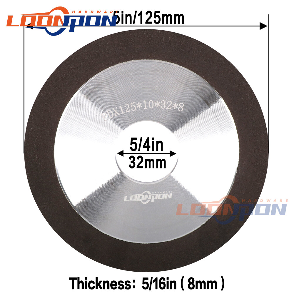 LOONPON 125mm/150mm Diamond Black Sand Grinding Wheel Sharpen Grinding