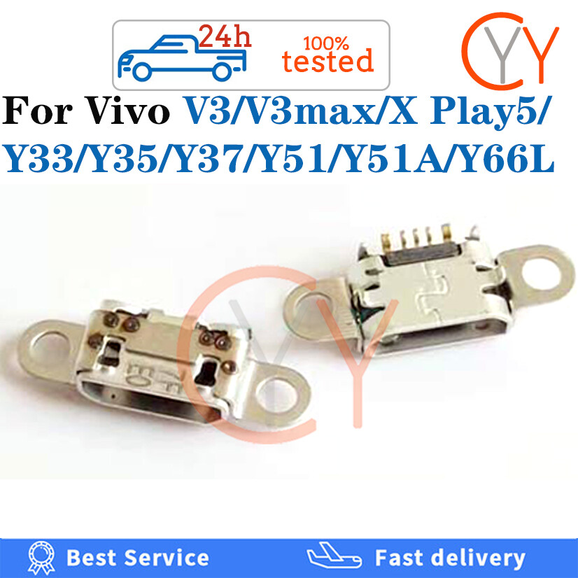 10pcs 50pcs For Vivo V3 V3max X Play5 Y33 Y35 Y37 Y51 Y51A Y66L Micro USB  Plug In Charging Charger Port Connector Charging Pin Port jack socket