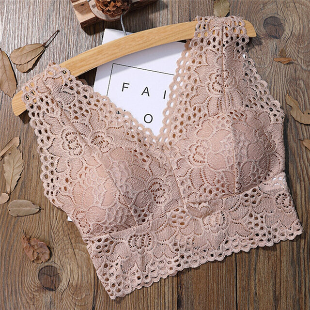 OK Bra Korean Style Summer Lace Wrapped Chest Tube Top Thin Hollow Rimless Women Bra