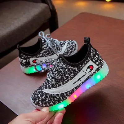[Ready Stock] New Men's and Boys' Shoes, Luminous Light Shoes, LED Light Shoes, Coconut Shoes, Colorful Luminous Shoes, Luminous Shoes