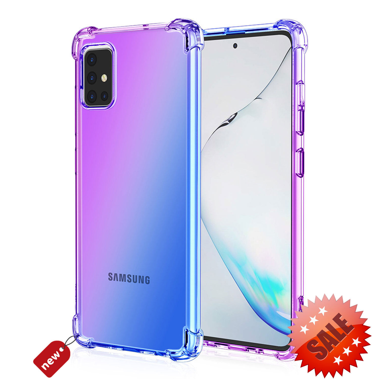 XICCI For Samsung A31/Samsung Galaxy A31 Gradient Color Case Cover Soft TPU Silicone Phone cases Back Cover Shockproof Casing