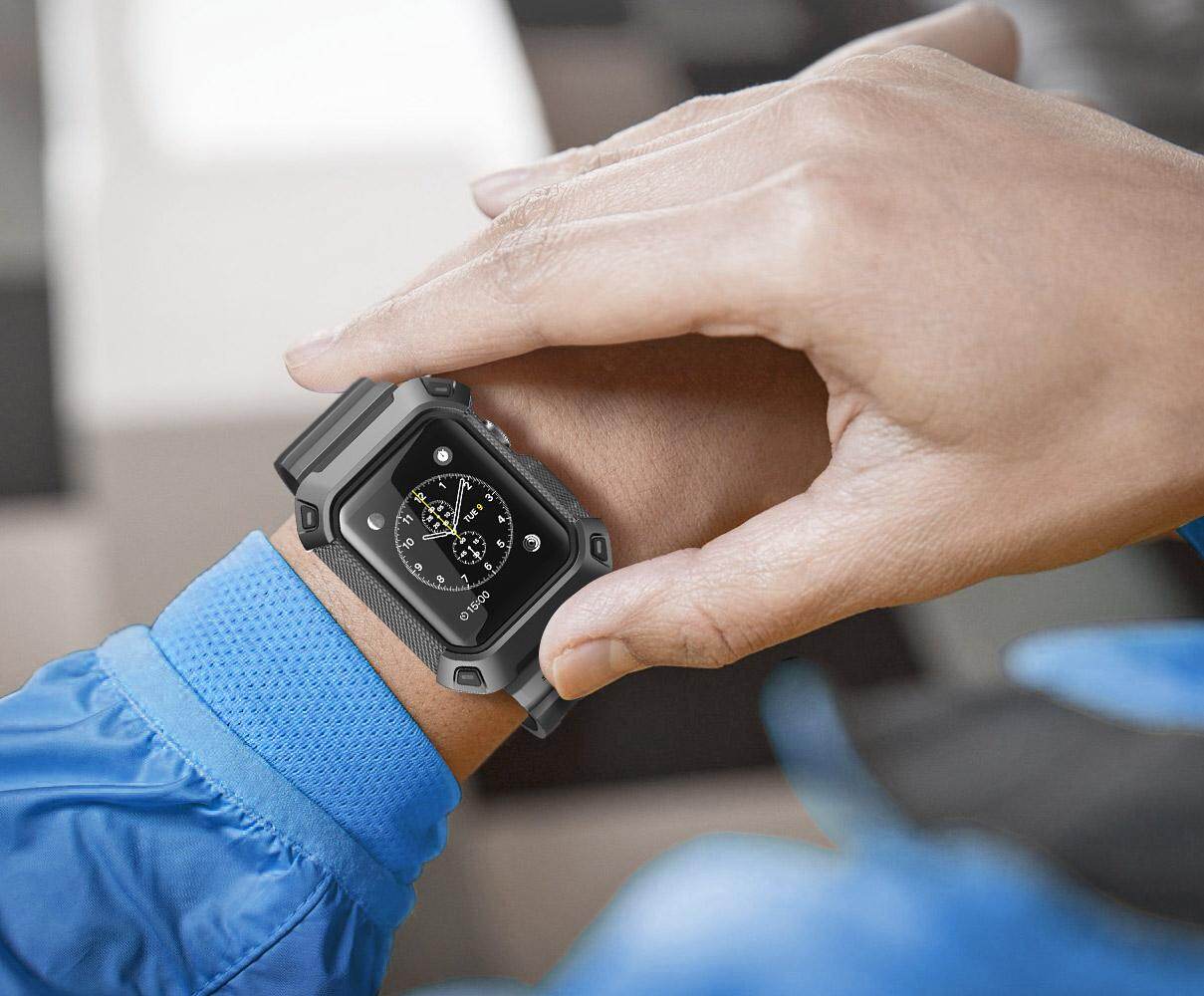 SUPCASE [Ốp Unicorn Beetle Pro Cho Apple Watch 3 [42Mm] Ốp Bảo Vệ Chắc Chắn Với Dây Đeo Cho Apple Watch Series 3/2/1