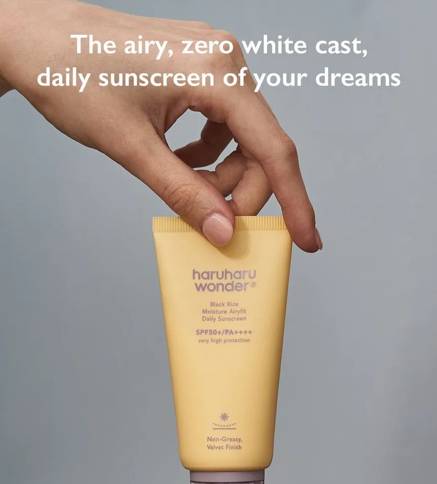 Neu Haruharu Wonder Schwarz Reis Feuchtigkeit Airyfit Täglichen Sonnenschutz 50ml_voghion.com
