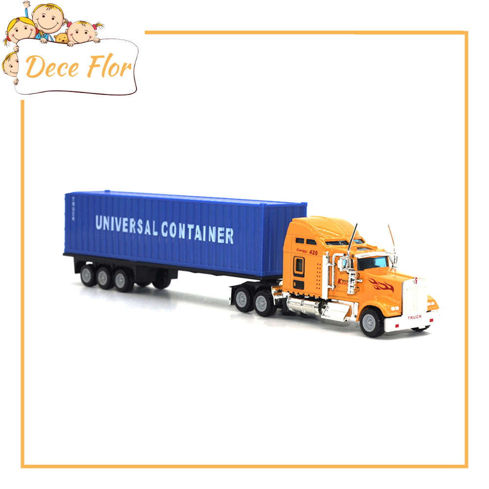 Dece Flor 1/65 Diecast Alloy Container Truck Engineering Vehicle Model Education Kids Toy
