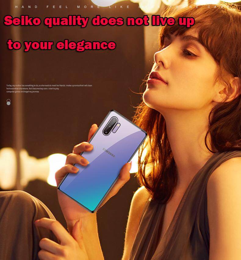 For Samsung Galaxy (Note10 Plus) Full Cover Metal Case Two-sided Tempered Glass Casing Phone shell with Free Glass Camera Lens Protective Film (Galaxy Note 10+ )