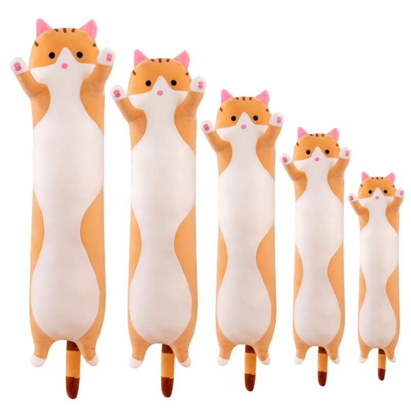 long stuffed cat