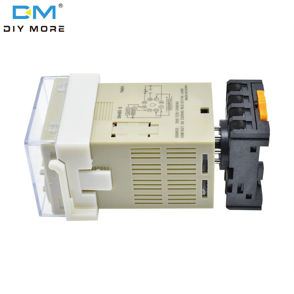 diymore DH48S-S Rơ Le Độ Trễ Thời Gian Chính Xác AC 220V Kỹ Thuật Số, Với Ổ Cắm Cơ Sở