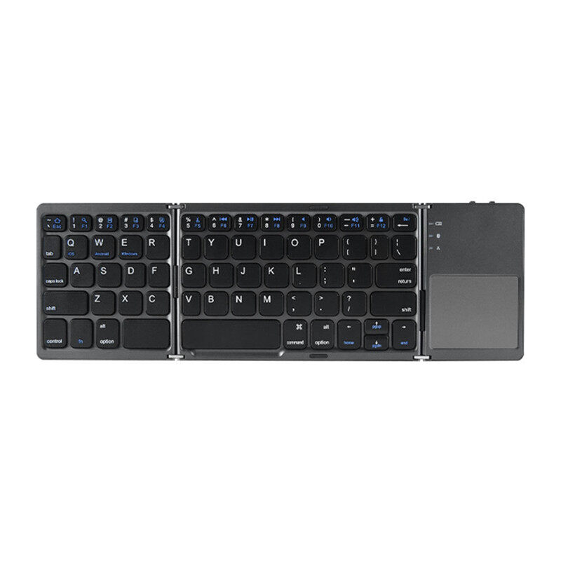 KEBETEME Wireless Mini Foldable Bluetooth Keyboard with Touchpad for PC Office