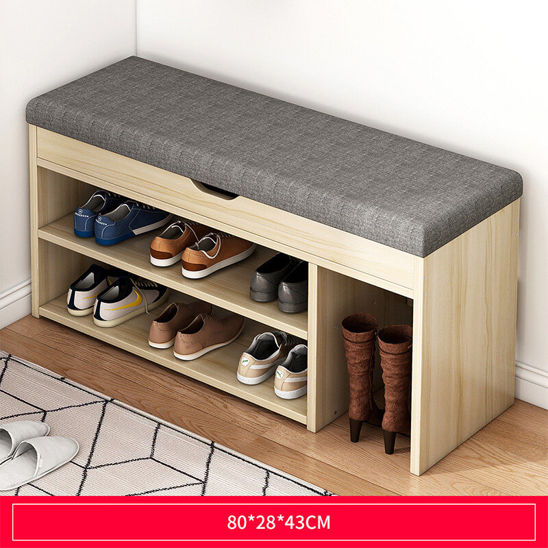 Change shoe stool, home door shoe cabinet, can sit into the house, shoe rack stool, integrated doorway storage, soft bag, wear shoe stool