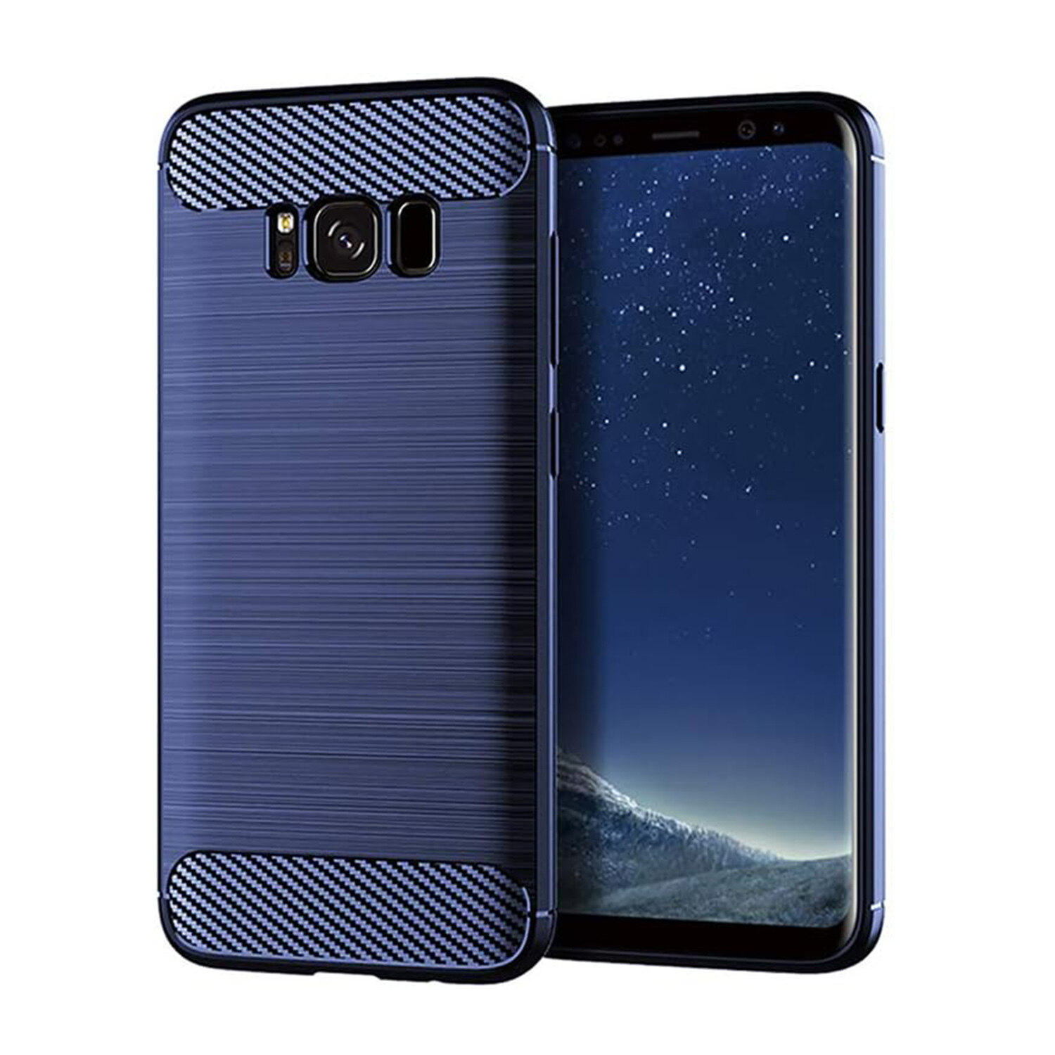 Shockproof Silicone Case for Samsung S8 Plus Galaxy S8+ Carbon Fiber Cases for galaxy s8plus Brushed Texture Phone Cover