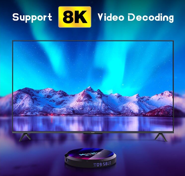 Đầu giải mã TV Android Android system13.0 Kép WIFI 5g Hỗ trợ Bluetooth 5.0 Hỗ trợ 8K HD đẹp đối tác để xem phim 4GB 32GB h96max 3528 Bộ giải mã TV thông minh