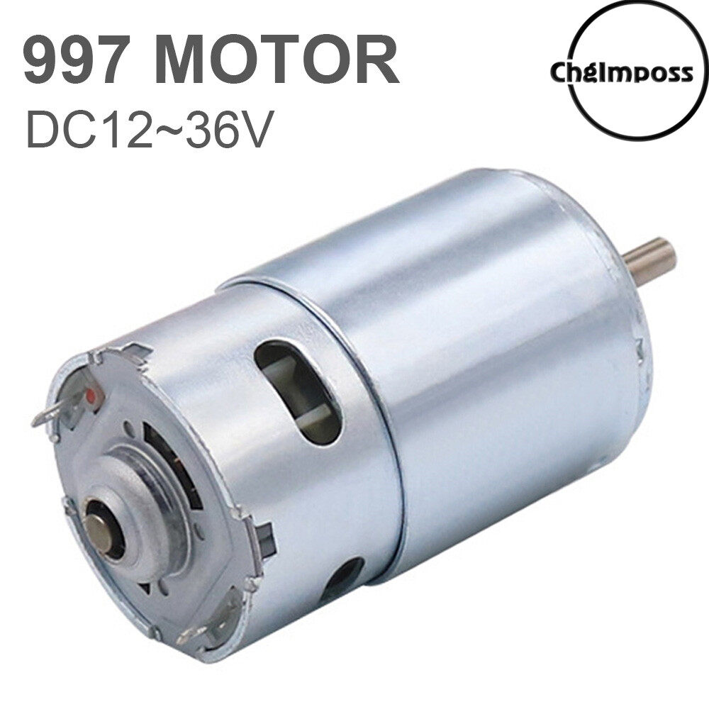Chgimposs 997 dc motor 12-36v 18000rpm large torque micro motor with double ball bearing for diy power tools toys drill saw grinder lathe