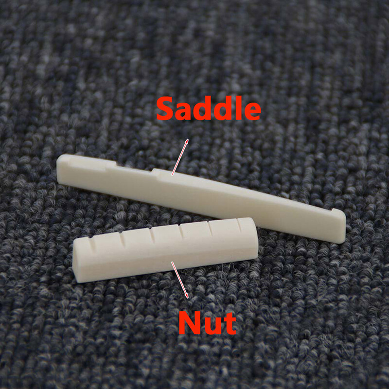 Pnate String Guitar Bone Guitar Bridge Pins Saddle Nut Ivory Acoustic Guitar Bridge