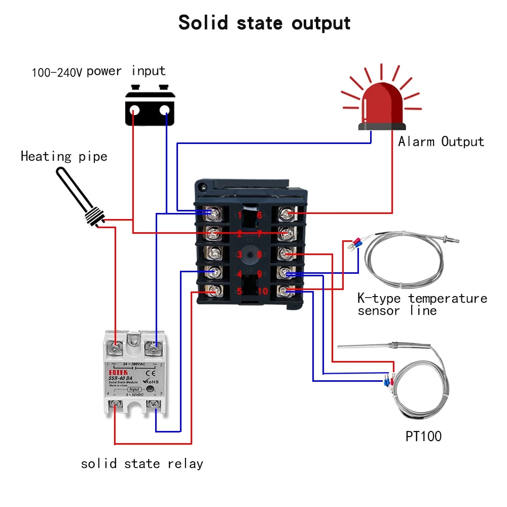 Upgrade REX-C100 Digital PID Temperature Controller Thermostat SSR ...