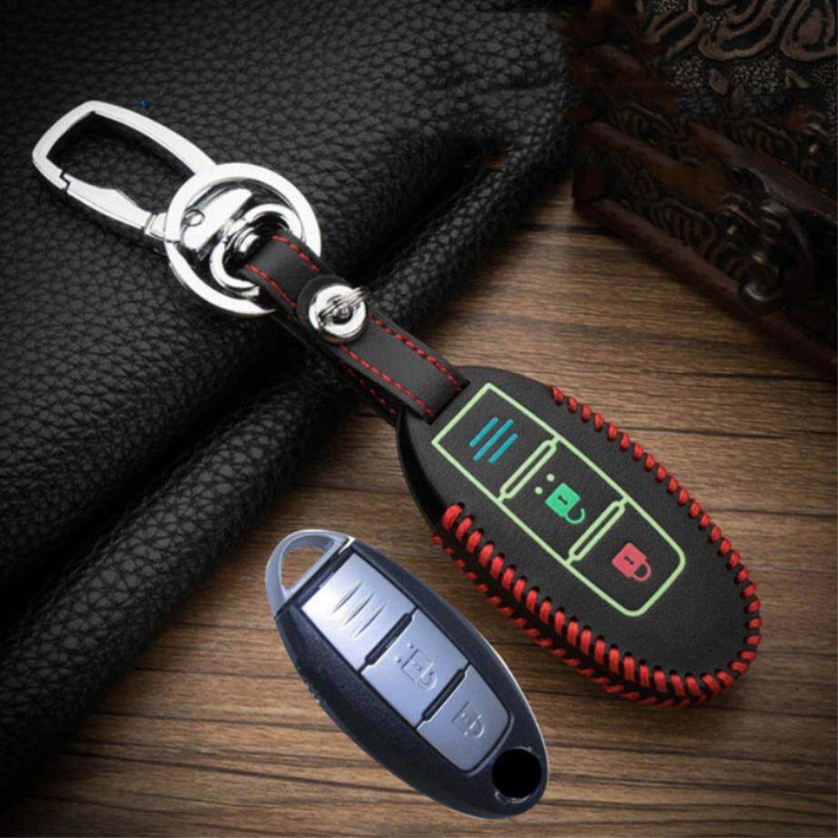 2019 Luminous Hand Sewing Leather Car Key Case For Nissan Infiniti Qx50 Q50l Q60 Q70 Qx6 Car Accessories