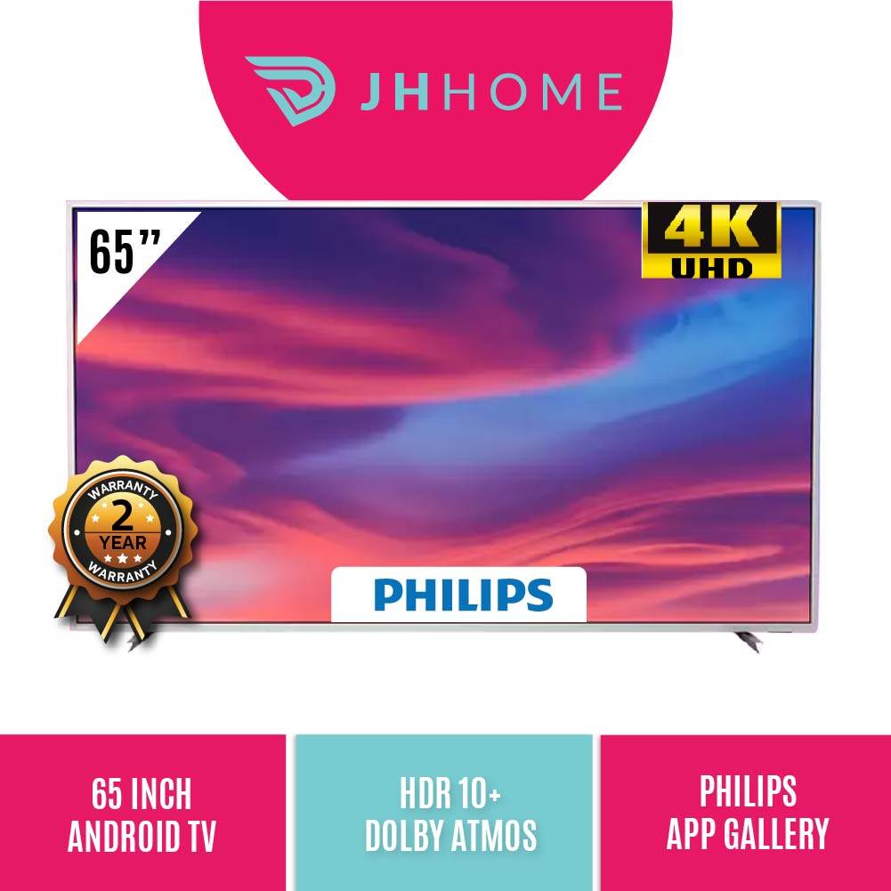 Philips 65 Inch 4k Uhd Android Tv 65put7374 68 Netflix Youtube 3 Sided Ambilight Hdr Similar 65put6654 68 65 Televisyen Lazada