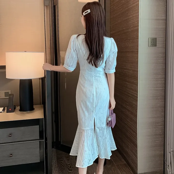 white midi maxi dress