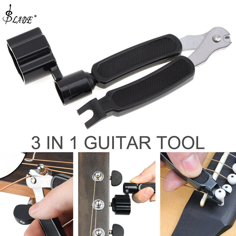 SLADE 3 IN 1 Multifunctional Guitar Tool Guitar Winder + String Cutter + Pin Puller Instrument Malaysia