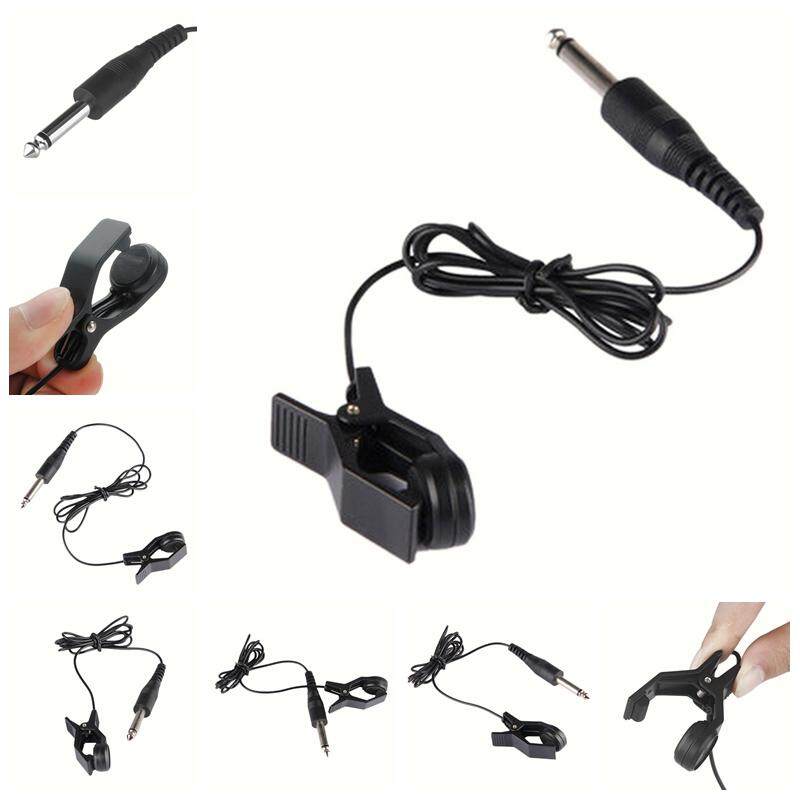 Ministar Universal Clip-On Pickup Umum Gitar Akustik Mandolin Mengambil Kabel Hitam