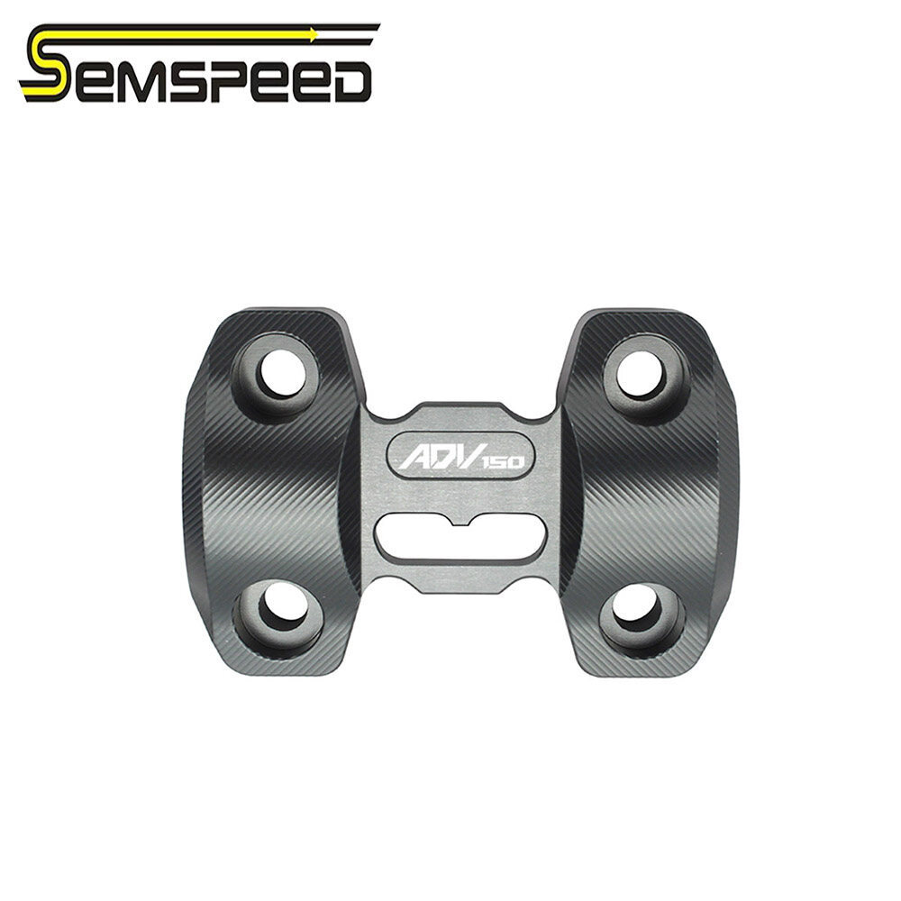 SEMSPEED CNC Handle Bar Riser Handlebar Mount Top Cover Clamp Bracket Cap For Honda ADV150 2019-2023