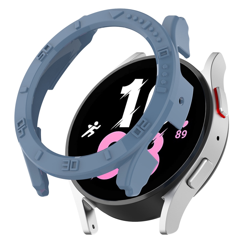 Protective Case for Samsung Galaxy Watch 4 watch 5 40mm 44mm Scale Hard PC Bumper Shell Screen Protector Cover