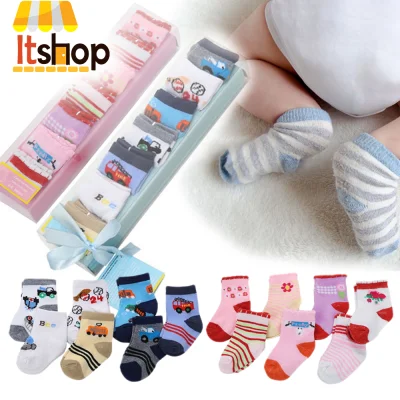 Ltshop Infant Baby 7 pairs Baby Socks Gift Set Newborn Baby Girl/Boy Cotton Soft Comfortable Pattern Design Baby Sock Newborn-6months