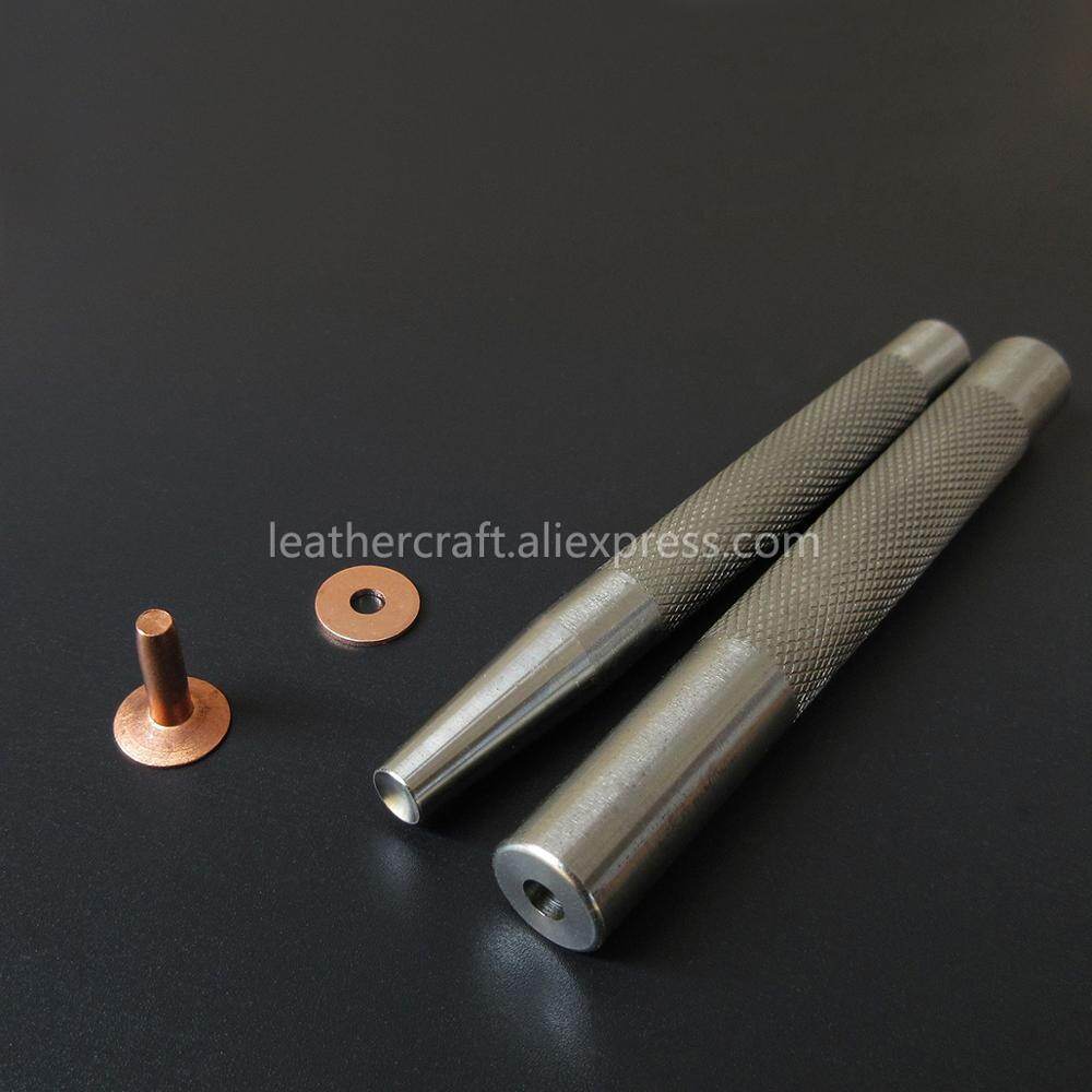 1 Set Craft Tool Copper Rivet & Burrs Riveting Tool Setter Setting Tool Stainless Steel Fasteners Fixing Tool