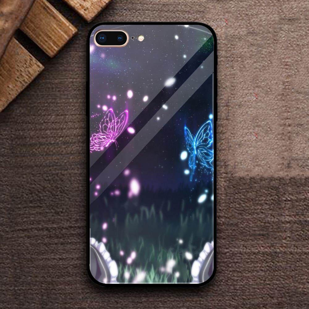 Re: nol Ram Rem Kupu-kupu Bintang Malam Wallpaper DIY Custom Casing Ponsel Berlapis Kaca untuk iPhone Samsung Galaxy Note Huawei Mate Penghargaan Nova OPPO Reno Vivo X23 NEX Xiao Redmi note 7