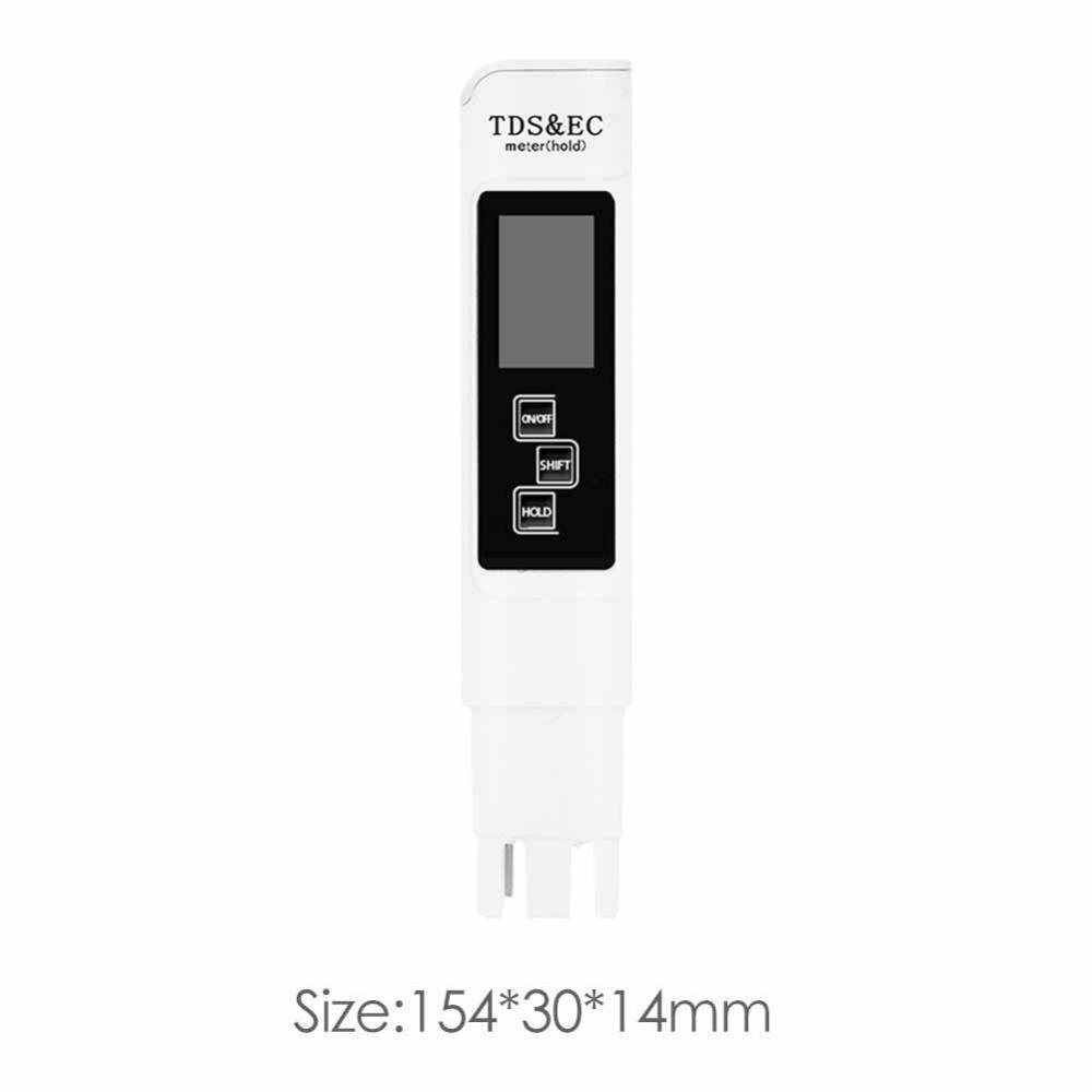 3 in 1 TDS EC Meter Digital LCD Display Water Testing Pen Purity Filter