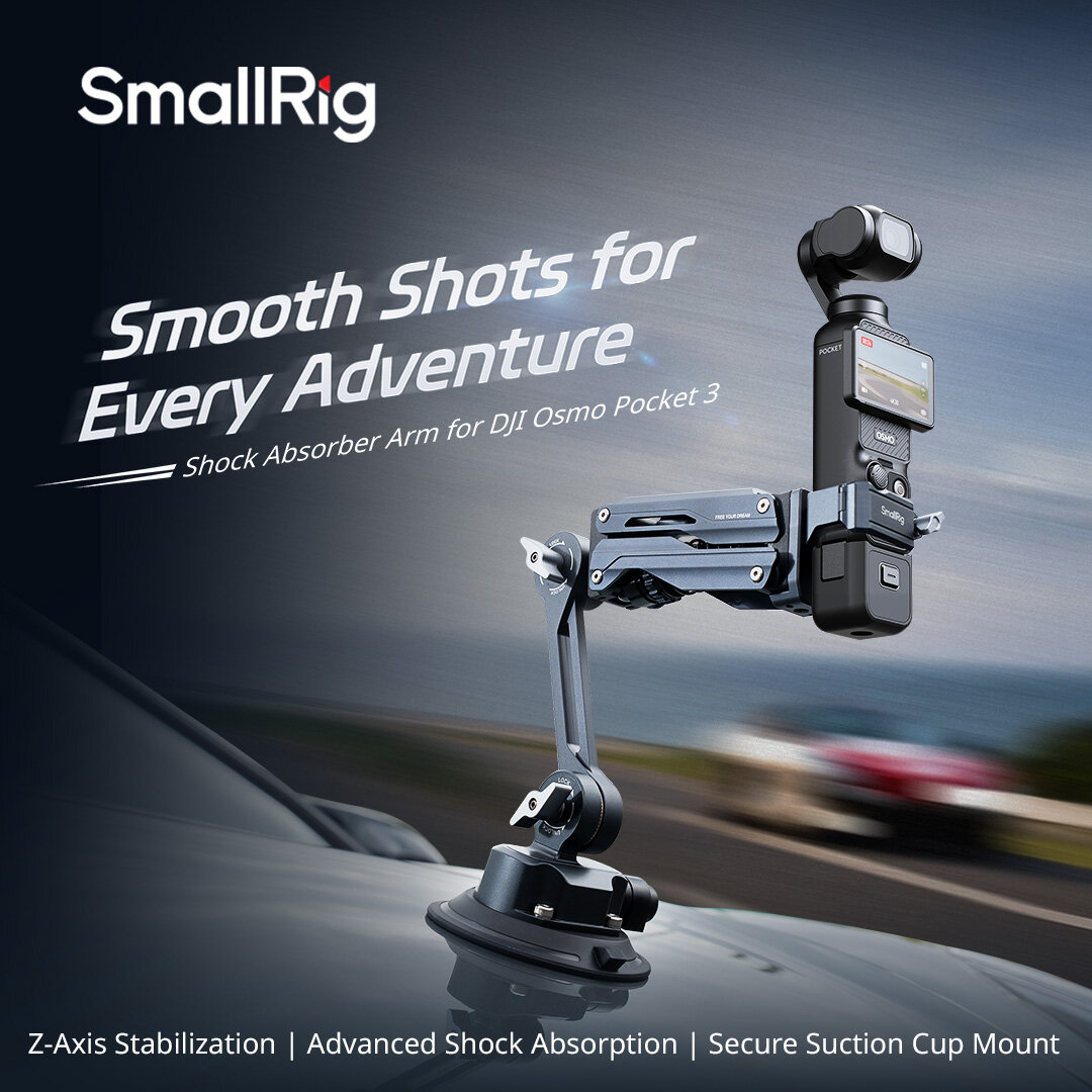 SmallRig mini Shock Absorber Arm with Electronic Suction Cup for DJI Osmo  Pocket GoPro HERO13 Insta360 X4 5123 5507