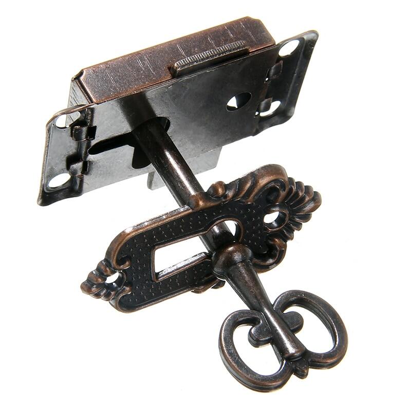 Door Lock Set With Key Antique Drawer Wardrobe Lock Decorative