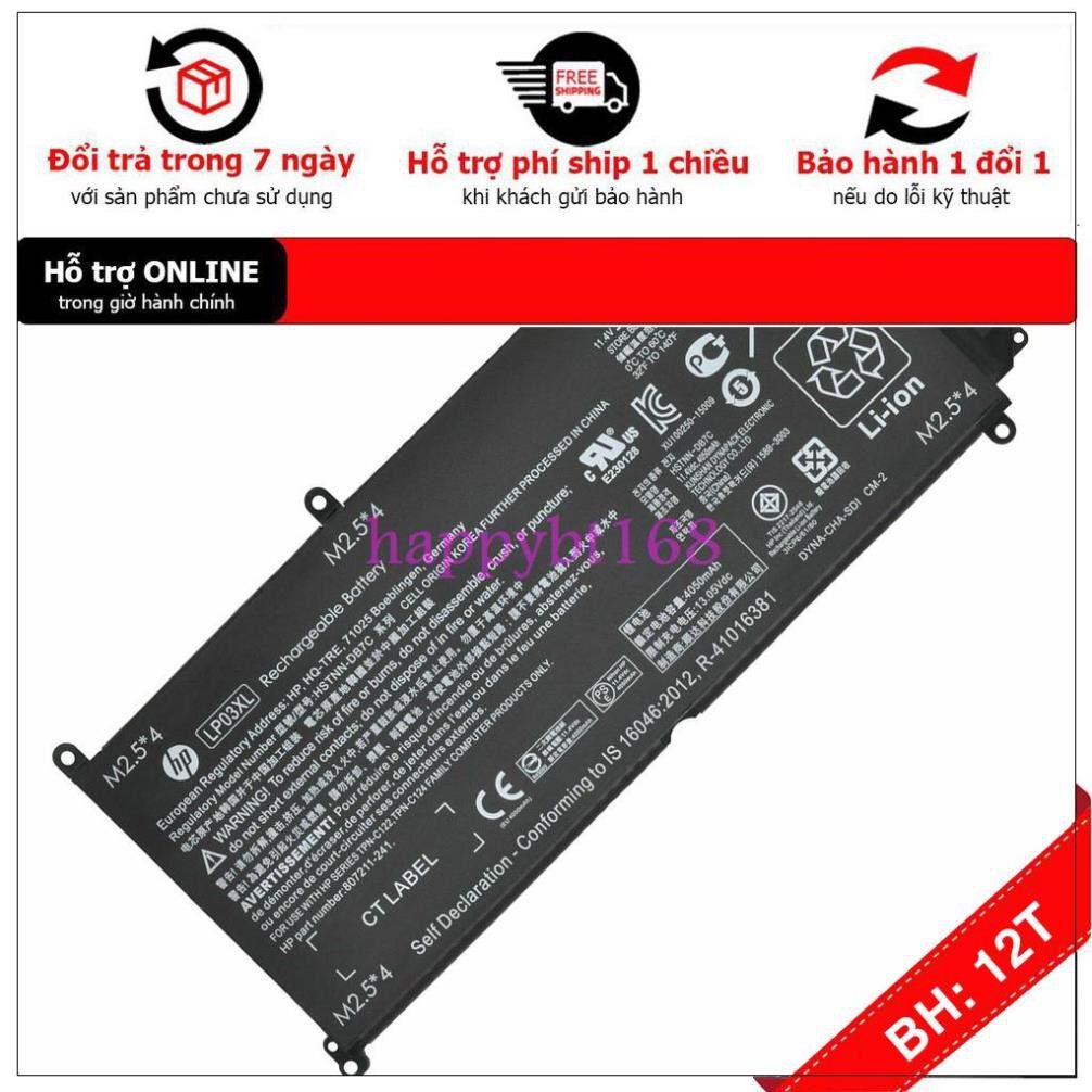 Pin laptop hp envy m6 envy m6-p hp envy 15-ae 15-ae015tx series mã pin lp03xl hàng full box có video thực tế