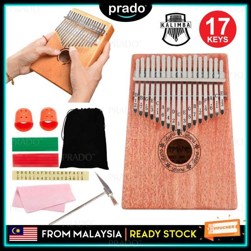 PRADO Malaysia Portable Beginner 17 Keys Kalimba Thumb Piano Acoustic Finger Piano Music Instrument Wood Kids Learning Educational FREE Storage Pouch Malaysia