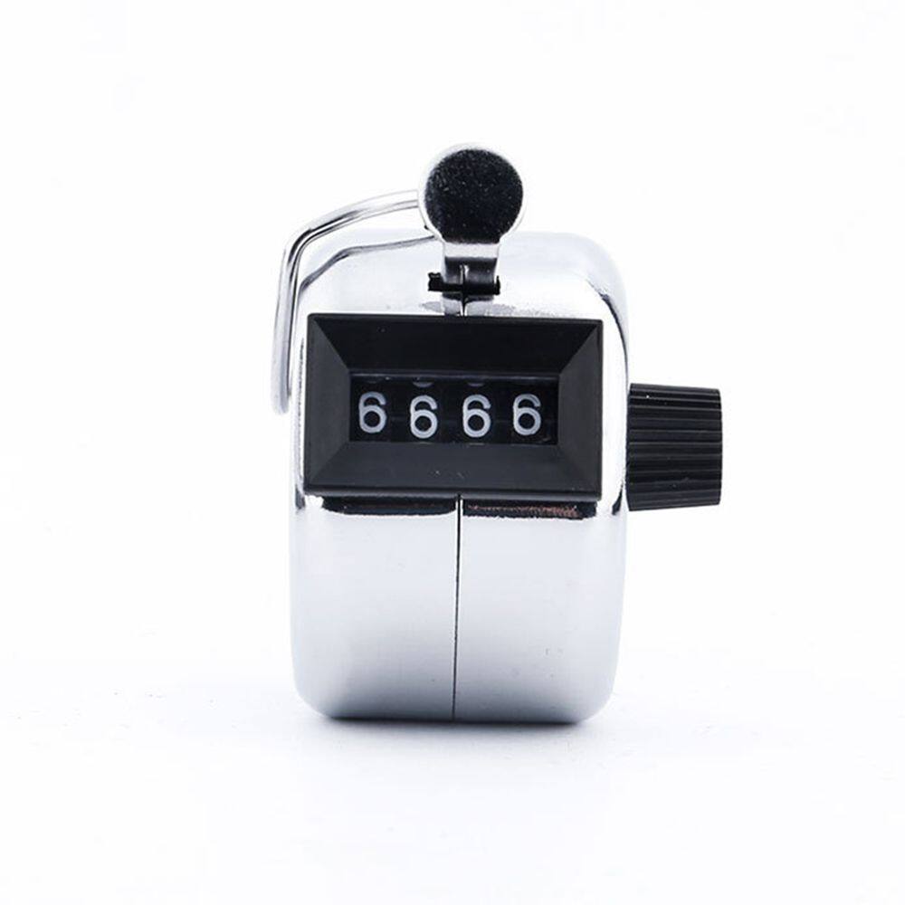 DIVECY Metal Accurat Cầm tay Portable Bấm số đếm Đếm số Bộ đếm cơ học 4 chữ số
