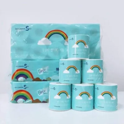 10 ROLLS Rainbow High Quality Toilet paper Bathroom Tissue Premium Toilet Paper Xin Mi Er