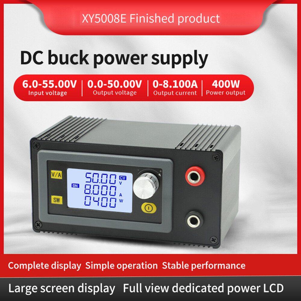Diymore cnc adjustable dc stabilized voltage power supply, constant voltage and current maintenance, step-down module input voltage 6-55v, current 0.000-8.100a, power 250w xy5005e xy5008e