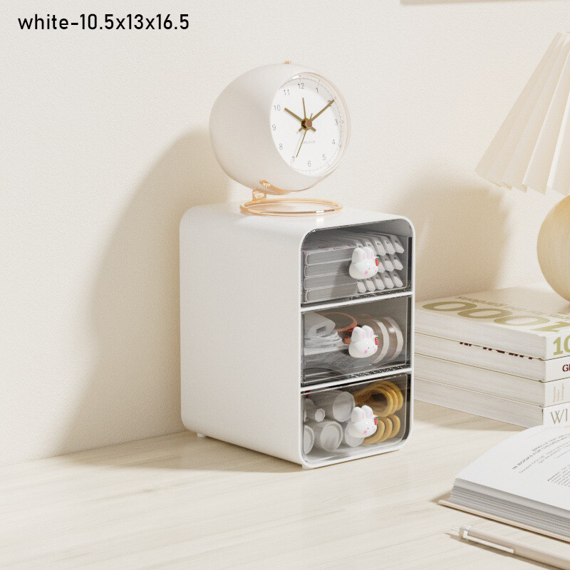 YONUO Cartoon cosmetic storage box Desktop dressing table Skin care products shelf organizer Desk drawer storage cabinet