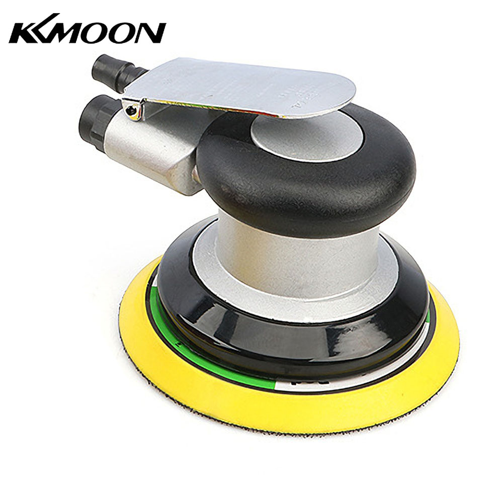 KKmoon 5'' Pneumatic Sander Pneumatic Polisher Air Sander Air Palm Orbital Sander Grinder Palm Sander Sanding Machine Tool