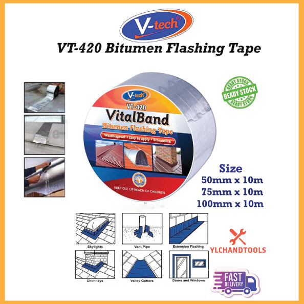 VT420 VITALBAND BITUMEN FLASHING TAPE( 50MM,75MM,100MM ) Lazada
