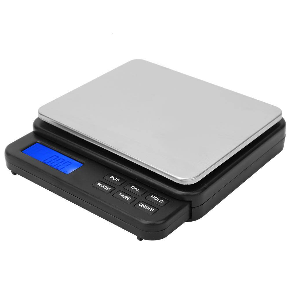 High Precision Mini Digital Kitchen Scale Electric Weighing Scale with Blue Backlit Display 1000g/0.01g