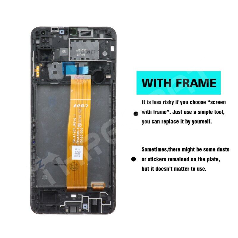 New Original Display For Galaxy A12 A125F A125F/DS display LCD touch screen digitizer Assembly replacement Repair Parts